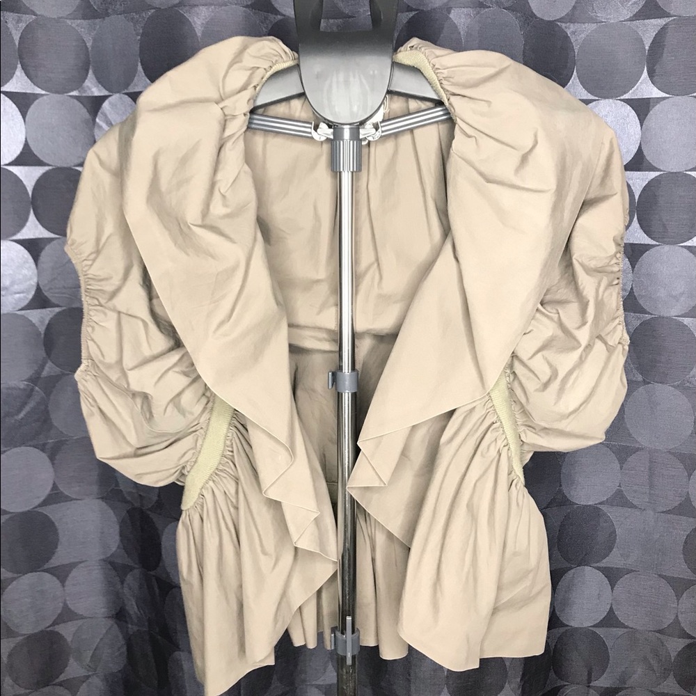 Ruched Open Short Sleeve Jacket - image 1